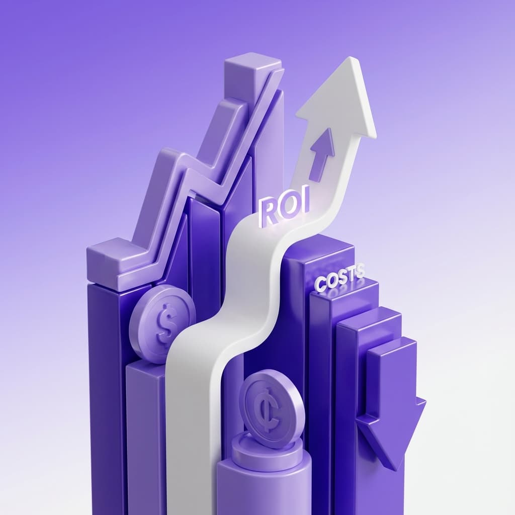 Visual representation of the cost paradox in enterprise learning, comparing comprehensive content library expenses versus precision learning ROI